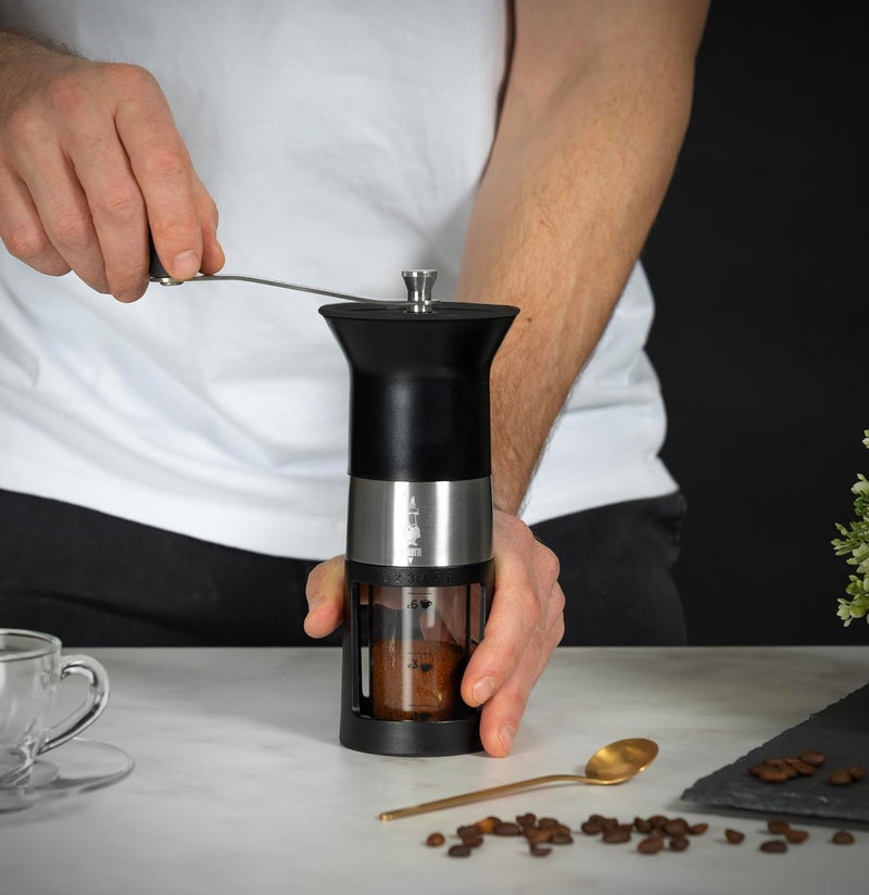BIALeTTI MCPRO001 Manual Coffee Grinder, Alloy Steel, Black - Image 3